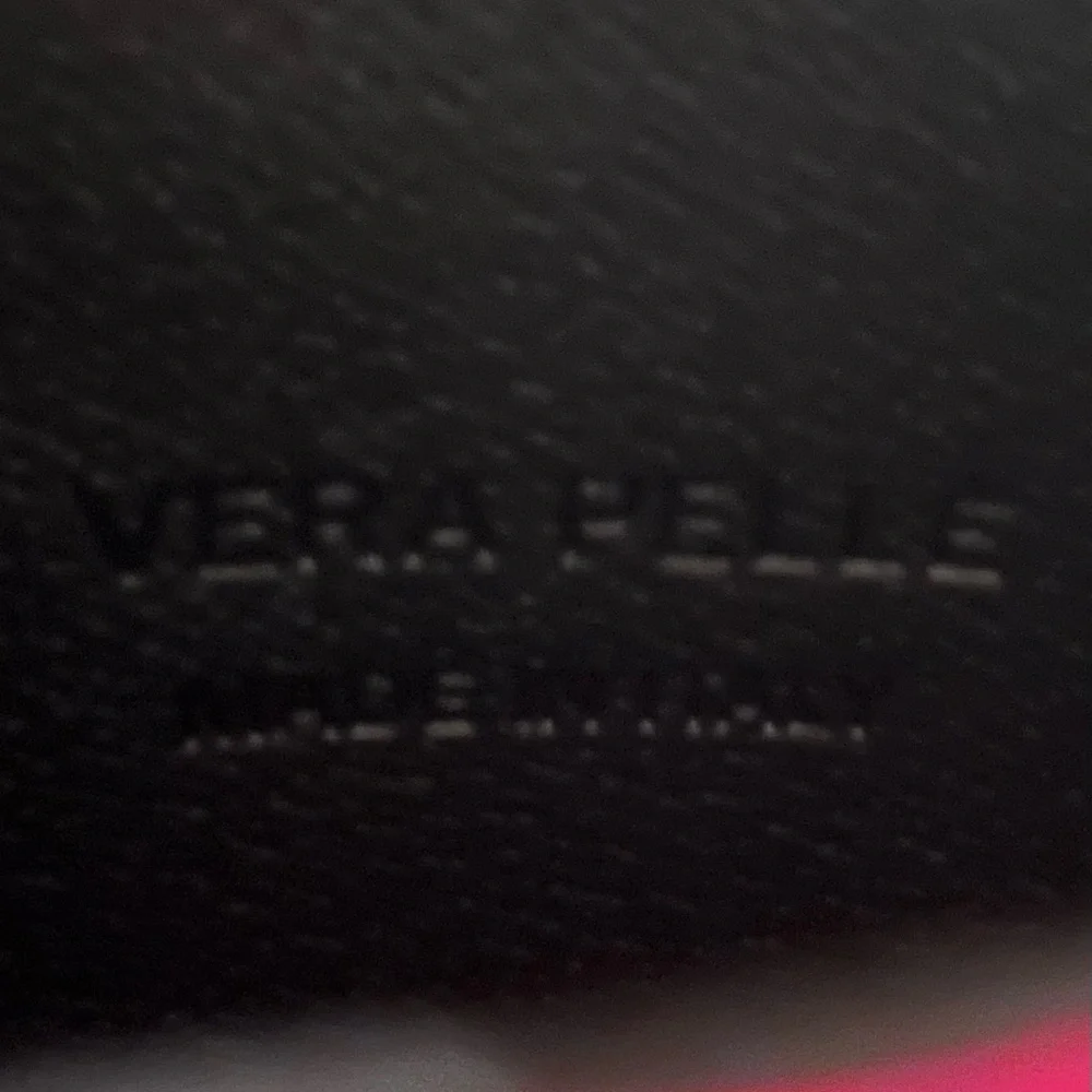 NWOT Vera Pelle Italian Leather Bee Handbag in Metallic Pink and Brilliant Gold - Picture 7 of 16